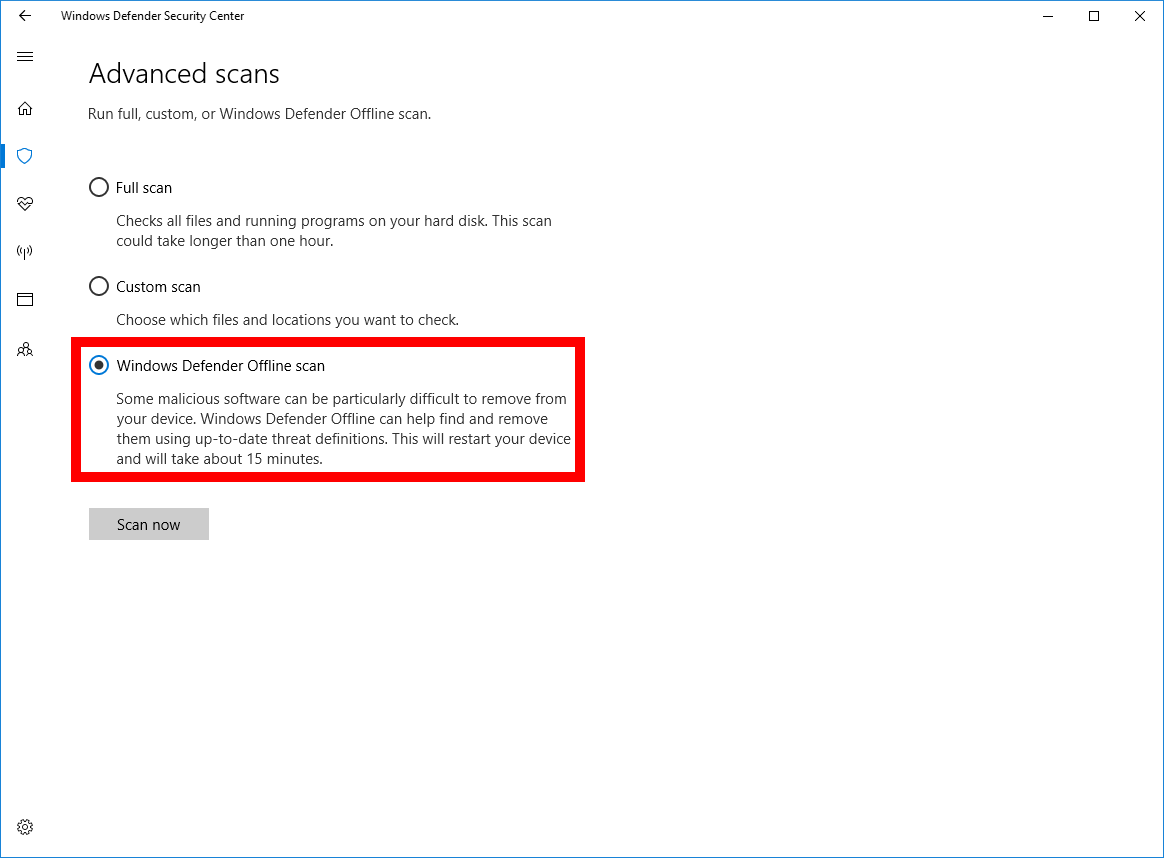 windows defender offline encrypted drive